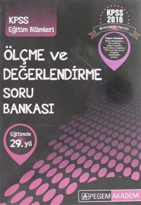 Pegem Akademi Yayıncılık 2016 KPSS Ölçme ve Değerlendirme Soru Bankası - 1
