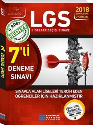 Evrensel İletişim Yayınları 2018 8. Sınıf LGS 7’li Video Çözümlü Deneme Sınavları - 1