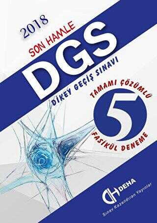 Deha Yayınları 2018 DGS Dikey Geçiş Sınavı Tamamı Çözümlü 5 Fasikül Deneme
