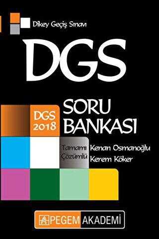 Pegem Akademi Yayıncılık 2018 DGS Tamamı Çözümlü Soru Bankası