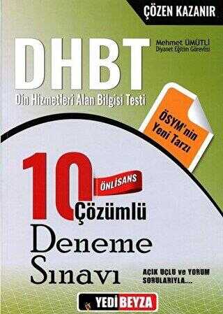 Yedi Beyza Yayınları 2018 DHBT Önlisans Çözümlü 10 Deneme Sınavı - Yedi Beyza Yayınları