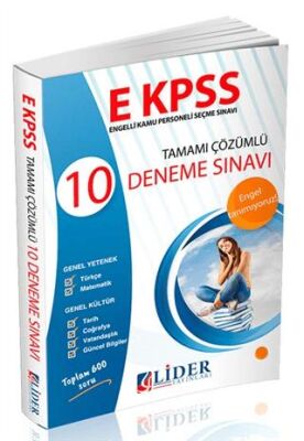 Lider Yayınları 2018 EKPSS Tamamı Çözümlü 10 Deneme - 1