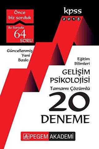 Pegem Akademi Yayıncılık 2018 KPSS Eğitim Bilimleri Gelişim Psikolojisi Tamamı Çözümlü 20 Deneme - Pegem Akademi Yayıncılık