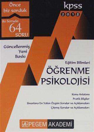Pegem Akademi Yayıncılık 2018 KPSS Eğitim Bilimleri Öğrenme Psikolojisi - Pegem Akademi Yayıncılık