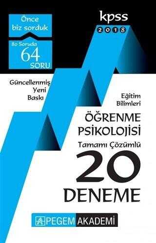 Pegem Akademi Yayıncılık 2018 KPSS Eğitim Bilimleri Öğrenme Psikolojisi Tamamı Çözümlü 20 Deneme - Pegem Akademi Yayıncılık