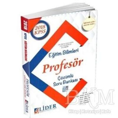 Lider Yayınları 2018 KPSS Eğitim Bilimleri Profesör Çözümlü Soru Bankası - 1