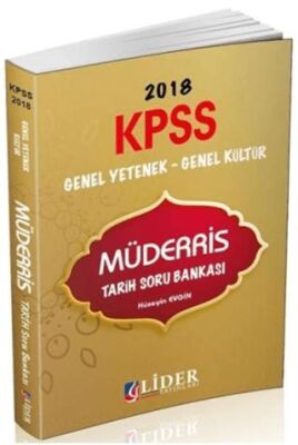 Lider Yayınları 2018 KPSS Genel Yetenek Genel Kültür Müderris Tarih Soru Bankası - 1