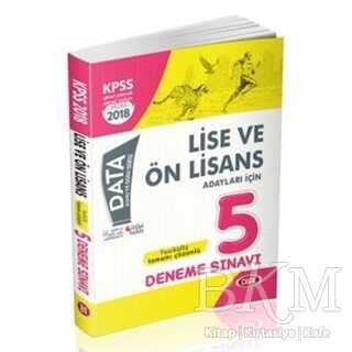 Data Yayınları 2018 KPSS Lise Ön Lisans Tamamı Çözümlü Fasiküllü 5 Deneme Sınavı - Data Yayınları