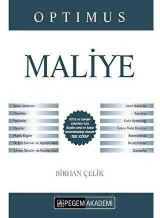 Pegem Akademi Yayıncılık 2018 KPSS Optimus Maliye Konu Anlatımlı - Pegem Akademi Yayıncılık