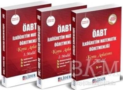 Lider Yayınları 2018 ÖABT İlköğretim Matematik Öğretmenliği Konu Anlatımlı Set - 1