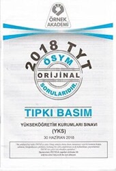 Örnek Akademi 2018 TYT ÖSYM Orijinal Soruları Tıpkı Basım - Örnek Akademi