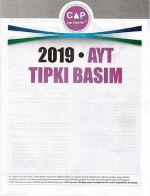 Çap Yayınları 2019 AYT Tıpkı Basım - 1