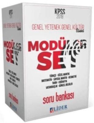 Lider Yayınları 2019 KPSS Genel Yetenek Genel Kültür 5 Kitap Soru Bankası Modüler Set - 1