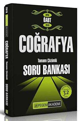 Pegem Akademi Yayıncılık 2019 KPSS ÖABT Coğrafya Tamamı Çözümlü Soru Bankası - Pegem Akademi Yayıncılık