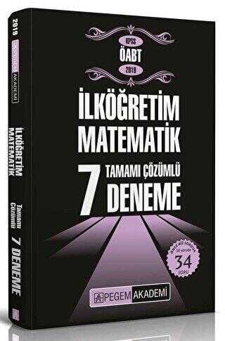 Pegem Akademi Yayıncılık 2019 KPSS ÖABT İlköğretim Matematik Tamamı Çözümlü 7 Deneme - Pegem Akademi Yayıncılık