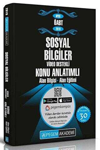 2019 KPSS ÖABT Sosyal Bilgiler Video Destekli Konu Anlatımlı Modüler Set 3 Kitap - Pegem Akademi Yayıncılık