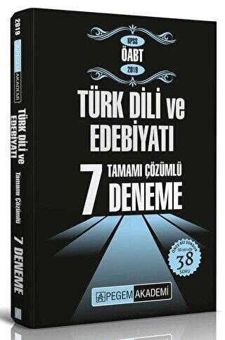 Pegem Akademi Yayıncılık 2019 KPSS ÖABT Türk Dili ve Edebiyatı Tamamı Çözümlü 7 Deneme - Pegem Akademi Yayıncılık