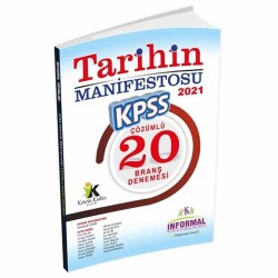 İnformal Yayınları 2024 KPSS Lisans Tarihin Manifestosu Dijital Çözümlü 20li Branş Denemesi - İnformal Yayınları