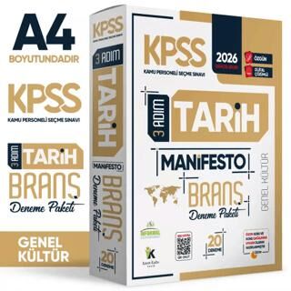 İnformal Yayınları 2026 KPSS Genel Kültür 3 Adım Tarih Manifesto 20li Dijital Çözümlü Branş Deneme Paketi - 1