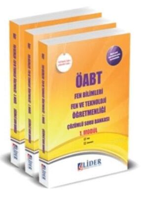 Lider Yayınları ÖABT Fen Bilimleri Öğretmenliği Çözümlü 3`lü Modüler Soru Bankası - 1