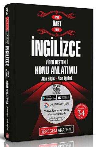Pegem Akademi Yayıncılık 2019 ÖABT İngilizce Video Destekli Konu Anlatımlı Alan Bilgisi Alan Eğitimi - Pegem Akademi Yayıncılık