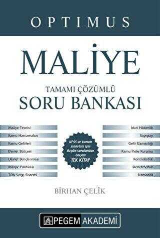 Pegem Akademi Yayıncılık 2019 Optimus Maliye Tamamı Çözümlü Soru Bankası - Pegem Akademi Yayıncılık