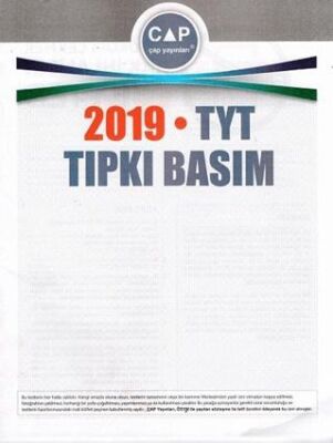 Çap Yayınları 2019 TYT Tıpkı Basım - 1