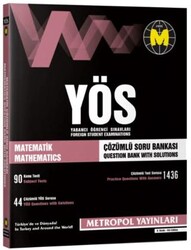 Metropol Yayınları YÖS Matematik Tüm Konular Çözümlü Soru Bankası - Metropol Yayınları