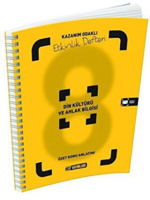 Hız Yayınları 8. Sınıf Din Kültürü ve Ahlak Bilgisi Kazanım Odaklı Etkinlik Defteri - 1
