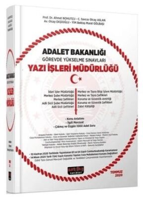 GYS Adalet Bakanlığı Yazı İşleri Müdürlüğü Konu Anlatımı ve 1000 Soru Görevde Yükselme - 1