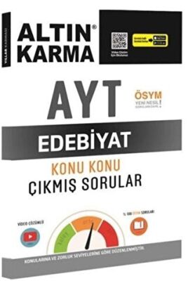 Altın Karma Yayınları AYT Edebiyat Konu Konu Çıkmış Sorular - 1