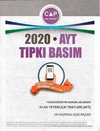 Çap Yayınları 2020 AYT Tıpkı Basım