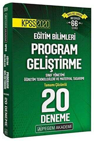 Pegem Akademi Yayıncılık KPSS 2020 Eğitim Bilimleri Program Geliştirme Sınıf Yönetimi Öğretim Teknolojileri ve Materyal Tasarımı Tamamı Çözümlü 20 Deneme - Pegem Akademi Yayıncılık