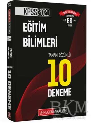 Pegem Akademi Yayıncılık 2020 KPSS Eğitim Bilimleri Tamamı Çözümlü 10 Deneme - Pegem Akademi Yayıncılık