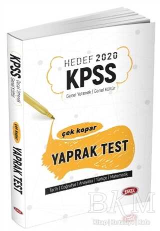 Data Yayınları Hedef 2020 KPSS Genel Yetenek - Genel Kültür Çek Kopar Yaprak Test - Data Yayınları