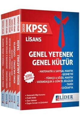 Lider Yayınları 2020 KPSS Genel Yetenek Genel Kültür Lisans Konu Anlatımlı Modüler Set - 1
