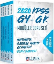 Lider Yayınları 2020 KPSS Genel Yetenek Genel Kültür Tamamı Çözümlü Modüler Soru Seti - Lider Yayınları