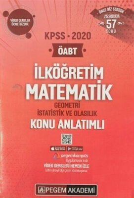 Pegem Akademi Yayıncılık 2020 KPSS İlköğretim Matematik Geometri İstatistik ve Olasılık Konu Anlatımlı - 2
