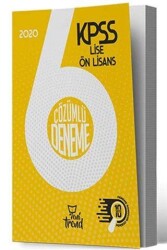 Yeni Trend Yayınları 2020 KPSS Lise Önlisans 6`lı Çözümlü Deneme - Yeni Trend Yayınları