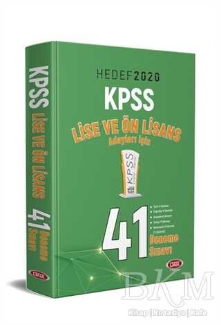 Data Yayınları 2020 KPSS Lise ve Ön Lisans Adayları İçin 41 Deneme Sınavı - Data Yayınları