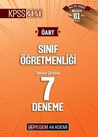 Pegem Akademi Yayıncılık 2020 KPSS ÖABT Sınıf Öğretmenliği Tamamı Çözümlü 7 Deneme - Pegem Akademi Yayıncılık