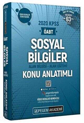 Pegem Akademi Yayıncılık 2020 KPSS ÖABT Sosyal Bilgiler Alan Bilgisi Alan Eğitimi Video Destekli Konu Anlatımlı Modüler Set - Pegem Akademi Yayıncılık
