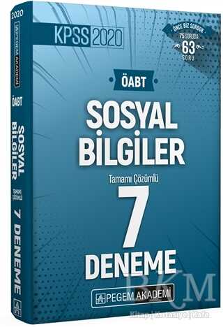 Pegem Akademi Yayıncılık 2020 KPSS ÖABT Sosyal Bilgiler Tamamı Çözümlü 7 Deneme - Pegem Akademi Yayıncılık
