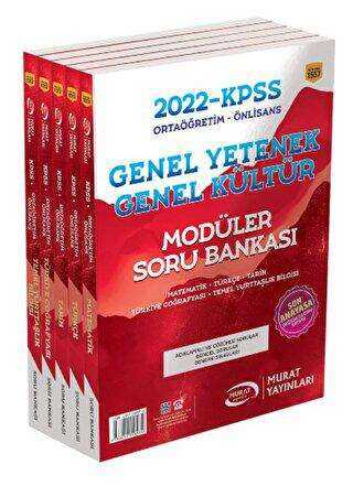 Murat Yayınları 2022 KPSS Ortaöğretim - Ön Lisans Genel Yetenek Genel Kültür Modüler Soru Bankası 5 Kitap Takım