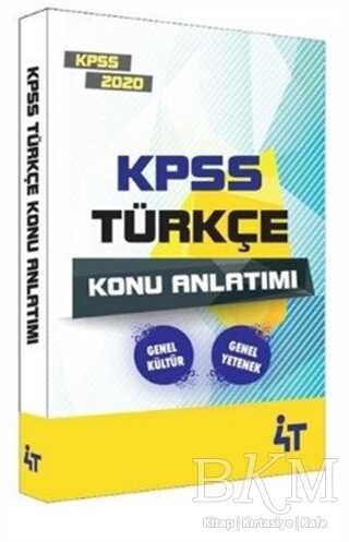 4T Yayınları 2020 KPSS Türkçe Konu Anlatımı