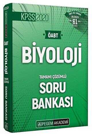 Pegem Akademi Yayıncılık 2020 KPSS ÖABT Biyoloji Tamamı Çözümlü Soru Bankası - Pegem Akademi Yayıncılık