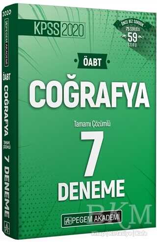 Pegem Akademi Yayıncılık 2020 KPSS ÖABT Coğrafya Tamamı Çözümlü 7 Deneme İadesiz - Pegem Akademi Yayıncılık