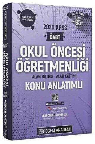 Pegem Akademi Yayıncılık 2020 KPSS ÖABT Okul Öncesi Öğretmenliği Alan Bilgisi Alan EğitimiVideo Destekli Konu Anlatımlı - Pegem Akademi Yayıncılık