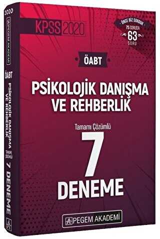 Pegem Akademi Yayıncılık 2020 KPSS ÖABT Psikolojik Danışma ve Rehberlik Tamamı Çözümlü 7 Deneme İadesiz - Pegem Akademi Yayıncılık