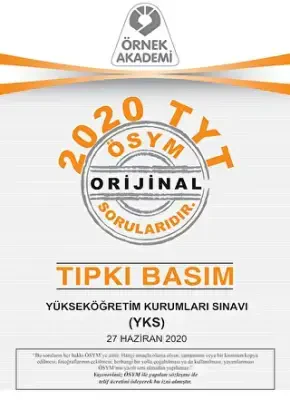 Örnek Akademi TYT ÖSYM Orjinal Soruları Tıpkı Basım - Örnek Akademi